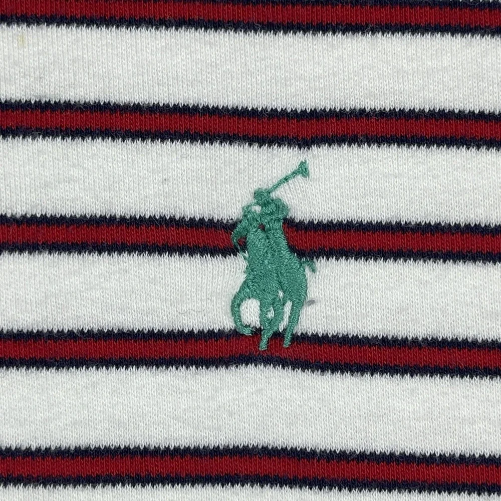 Polo Ralph Lauren Shirt Mens XL White Red‎ Striped Casual Preppy Workwear Travel